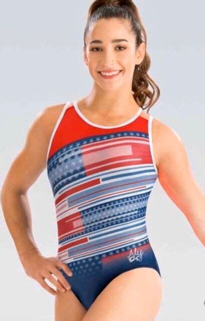 Aly Raisman Gk Elite Gymnastics Leotard Usa Patriotic Flag Olympic Leo Ally Cm Ebay