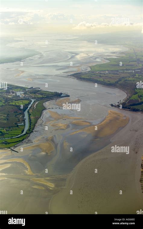 Aerial View Of The Severn Estuary Uk Stock Photo Alamy