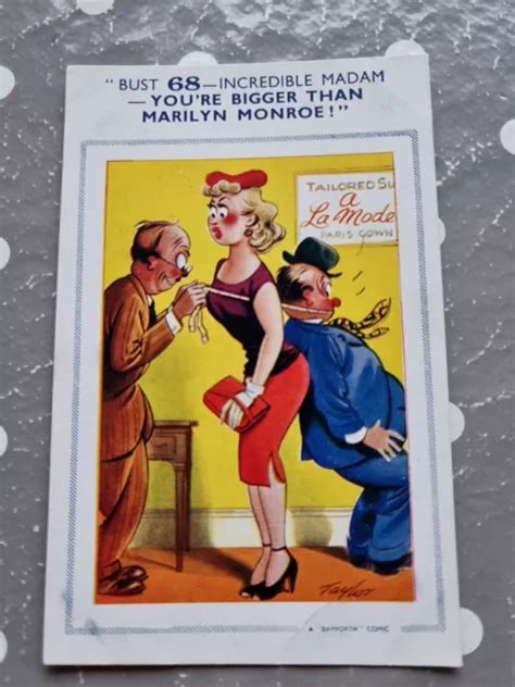 Vintage Saucy Seaside Comic Postcard Bamforth Brown Triangle No By