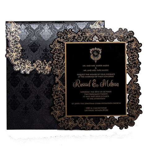 Regal Baroque-Style Wedding Invitation – Upani