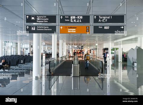 Images from inside the gates and the terminal of Munich international ...