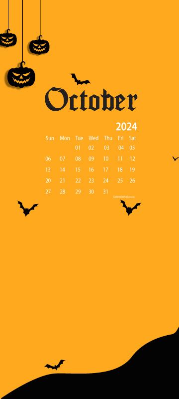 Halloween Wallpaper Calendar 2024 - Personalized Calendar 2024