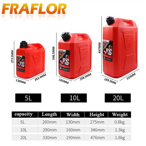 Jerry Can Gas Fuel Oil Tank 5L 10L 20L Plastic Pet... – Grandado
