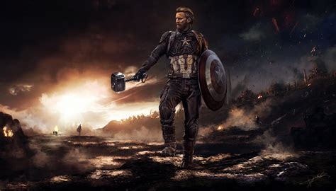 Captain America With Mjolnir Wallpapers Top Free Captain America With