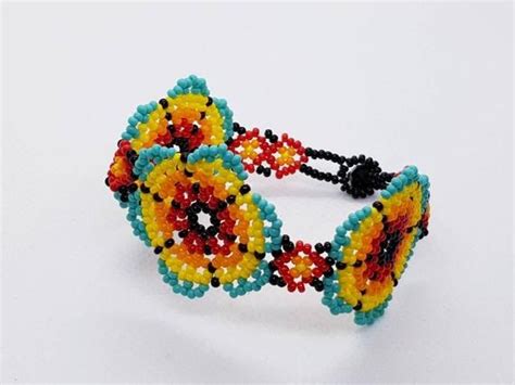 Traditional Handmade Huichol Beaded Friendship Bracelet Etsy