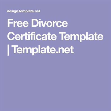 Free Divorce Certificate Template Template Net Certificate