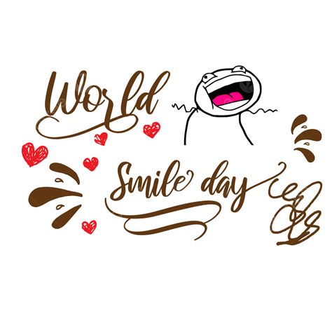 World Smile Day Text World Smile Day Text Smile Png And Vector With