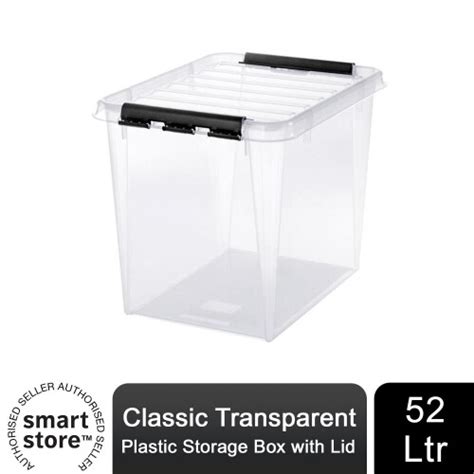 smartstore  classic transparent plastic storage box  lid