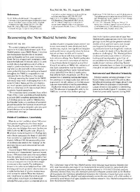 Pdf Reassessing The New Madrid Seismic Zone G Atkinson And Seth