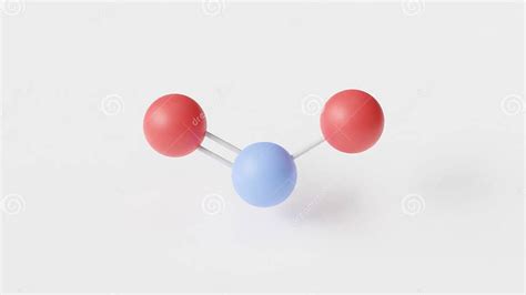 Molecola Di Diossido Di Azoto 3d Struttura Molecolare Modello A Sfera E