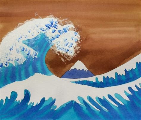 The Great Wave by Hokusai Art Project in 2023 | Japanese wave painting, Wave art, Wave painting