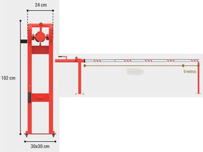 Saxxon Eh L Barrera Manual Para Control De Acceso Vehicular Metros