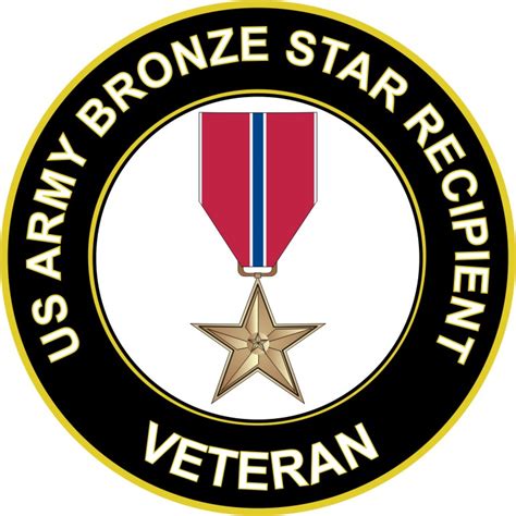 Us Army Bronze Star Recipient Veteran Sticker Decal