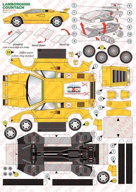 Afbeeldingsresultaat Voor Papercraft Car Lamborghini Paper Crafts