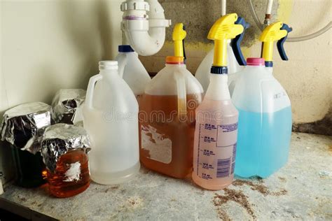 Improper Chemical Storage Stock Image Image Of Material