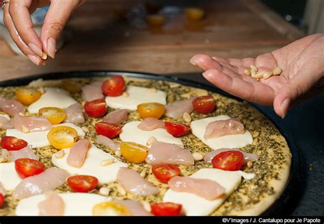 Pizza Pesto Et Poulet Pizza Verde Je Papote