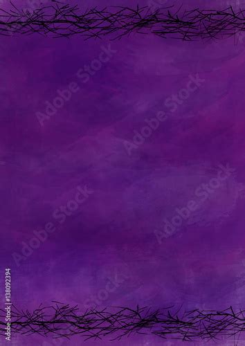 Lent abstract purple artistic background with crown of torns, text ...