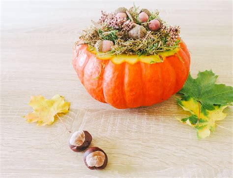 DIY Herbstdekoration mit Kürbis Bonbontüte