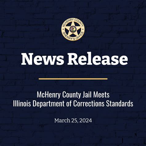 Mchenry County Jail Meets Illinois Department Of Corrections Standards