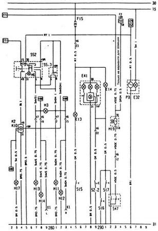 Diagramas esquemas eléctricos de coche Opel Kadett E Opel Astra E