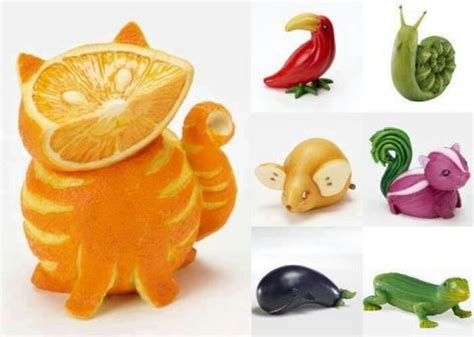 Animals Designed From Fruit And Vegs Fruit Animals Creative Food Art