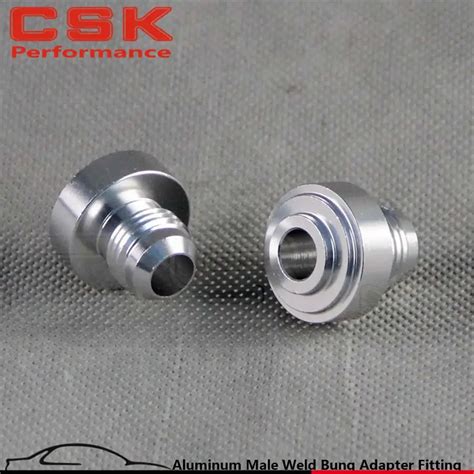 2pcs An 6 An6 Male Aluminium Adapter Weld Bung Nitrous Hose Fitting