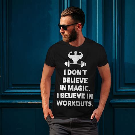 Wellcoda Believe Gym Workout Mens T Shirt Workout Graphic Design