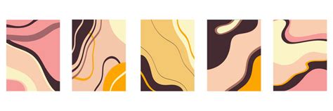 Abstract Modern Templates With Nude Neutral Tones Vector Image
