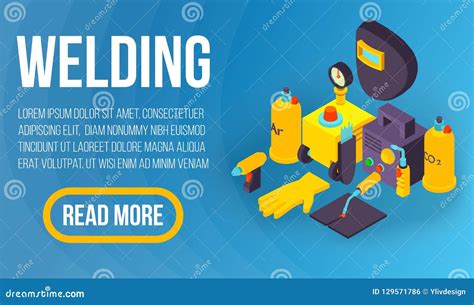 Welding Concept Banner Isometric Style Stock Vector Illustration Of