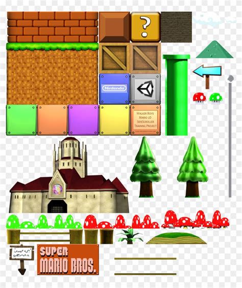 Download Mario Sprite Sheet - 2d Mario Assets Clipart Png Download - PikPng