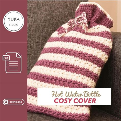 Easy Crochet Hot Water Bottle Cover Pattern Hot Water Bottle Cosy Chunky Hot Water Bottle