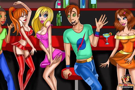 Cartoon Trannies With Big Tits Fuck A Ginger DJ And Cum On His Face In A Club CoedCherry