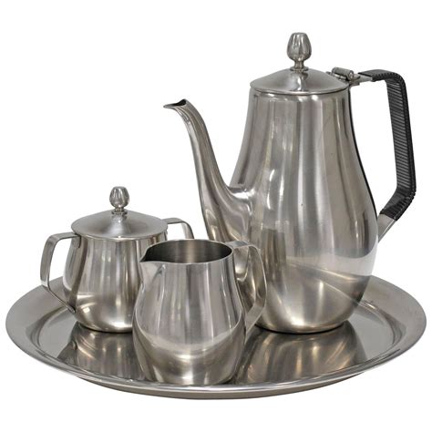 Stainless Steel Serving Set By Reed And Barton 1960s Tea Service