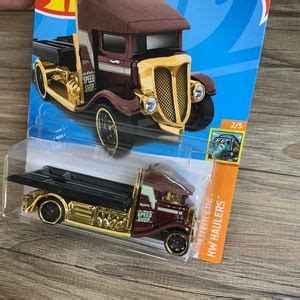 Mattel Toys Hot Wheels Truck Fastbed Hauler Flat Bed Tow New Hotwheels Mainline 223 Hkj97
