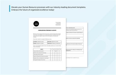 Onboarding Feedback Survey HR Template in PDF, Word, Google Docs ...