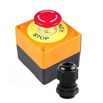 Laisomeke Waterproof Emergency Stop Button Switch Ip Red Sign