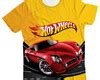 Camiseta Infantil Hot Wheels Carro Vermelho Mc Elo
