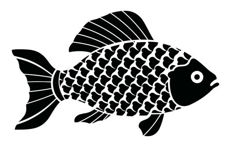 River rainbow fish silhouette, river rainbow fish vector icon, river ...