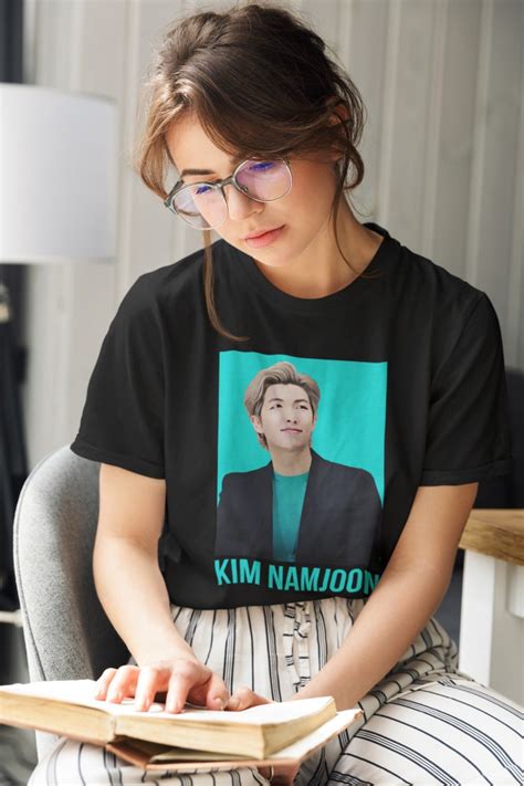 BTS Kim Nam Joon Portrait Printed T Shirt Meltmoon