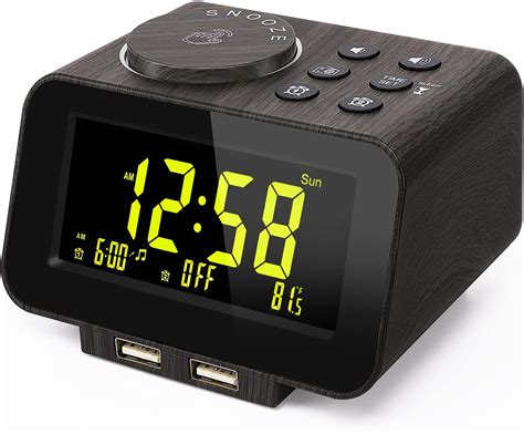 Amazon.com: Timex Wireless Charging Alarm Clock Radio with USB Charging ...