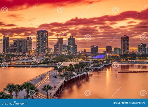 St Pete Florida Usa Downtown City Skyline Stock Photo Image Of