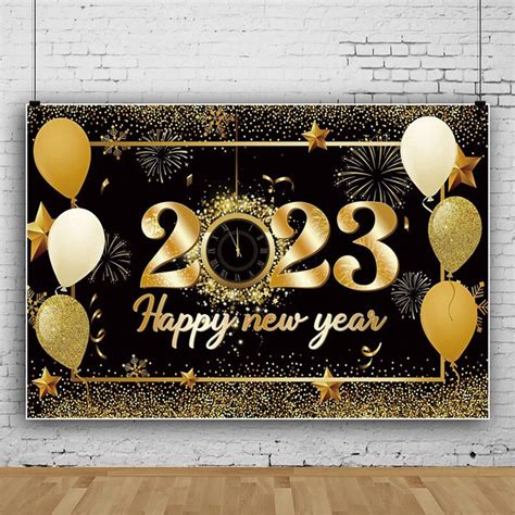 Happy New Year 2023 Photo Backdrop Happy New Year Decorations - Etsy