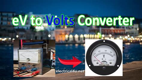 Ev To Volts V Converter Online With Elementry Columb Charge