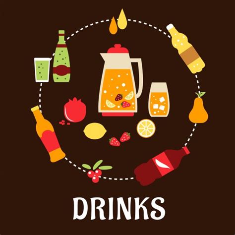 Drinks And Beverages Icons — Stock Vector © Seamartini 5422853