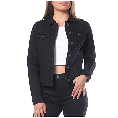 Ripley CHAQUETA MEZCLILLA CLASIC WOMAN MUJER NEGRA