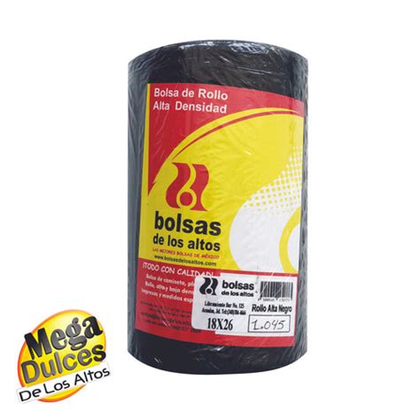 BOLSA ROLLO ALTA NEGRA 18 X 26 1 KG ALTOS MegaDulces