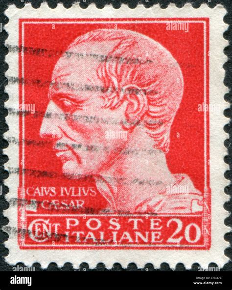 Italy Circa A Stamp Printed In Italy Shows A Julius Caesar