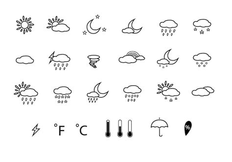 Premium Vector Vector Weather Icon Set