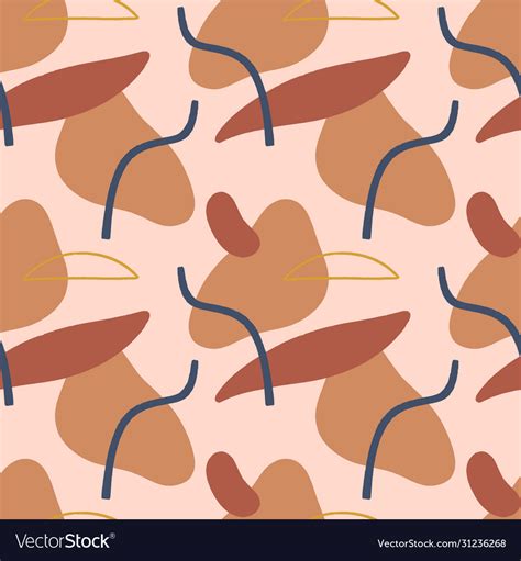 Modern Terracotta Abstract Seamless Pattern Vector Image