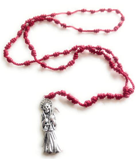 Buy Santa Muerte Thread Rosary Rosario De Hilo De La Santa Muerte